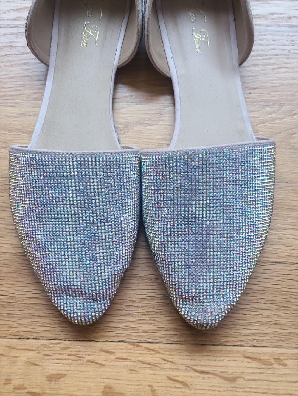 Akira Rhinestone Pointed Toe Flat - Picture 3 of 6